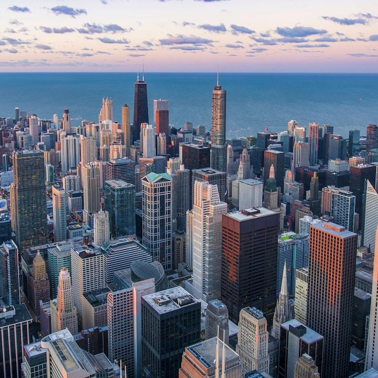 City skyline in Amsterdam, Netherlands